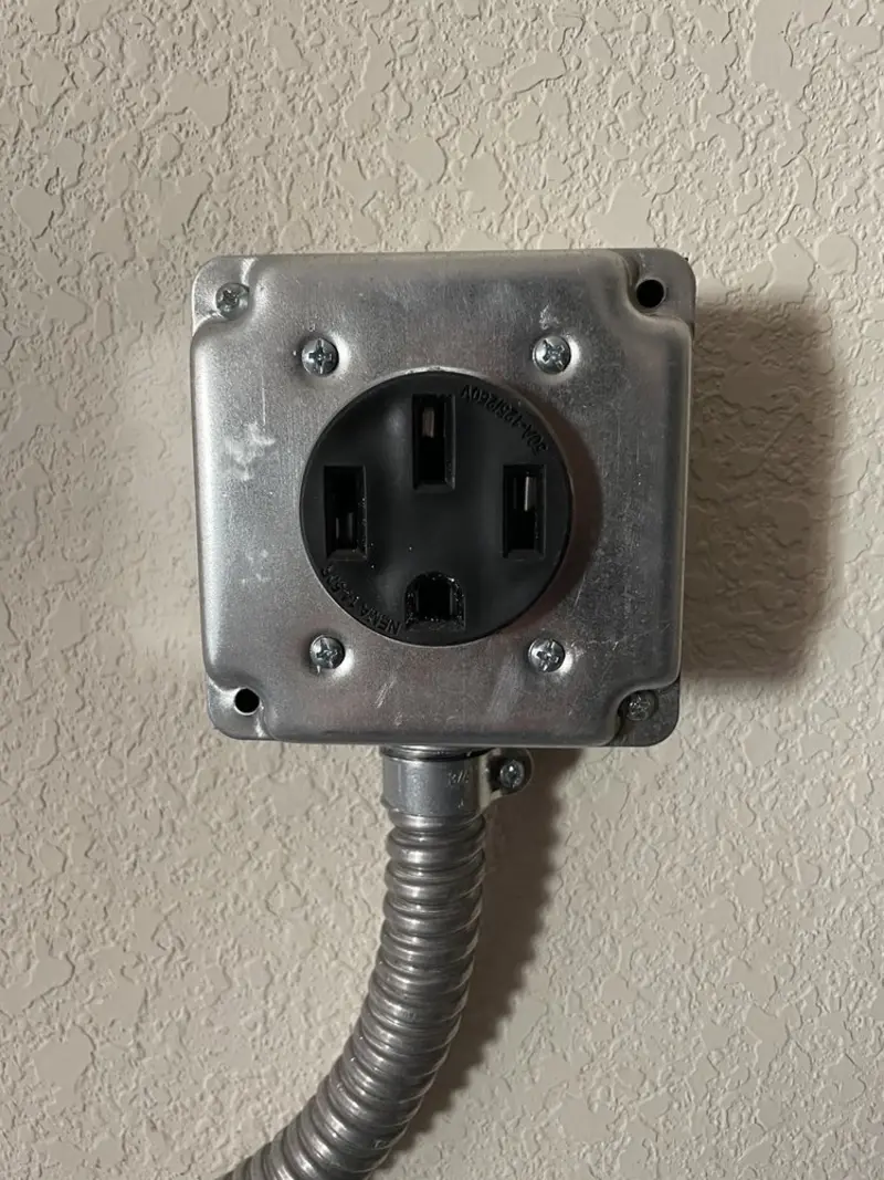 NEMA 14-50 outlet installed for Electrical Panel Upgrade in Lomita